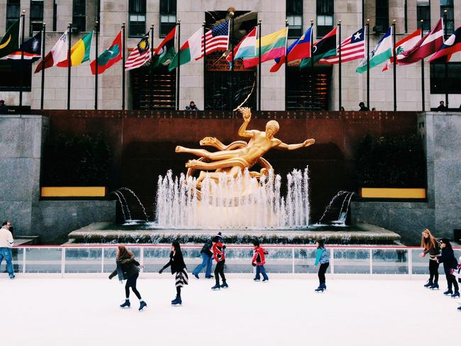 Rockefeller Center Ice Skating Rink in NYC with Metro Limousine Service