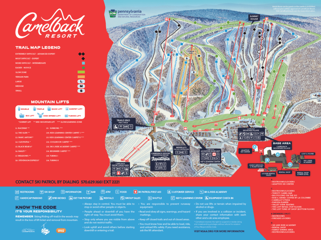 Camelback Resort Map Area - Metro Limousine & Party Bus Service