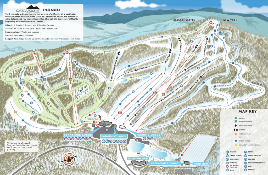 Catamount Mountain Resort Map Area - Metro Limousine & Party Bus Service