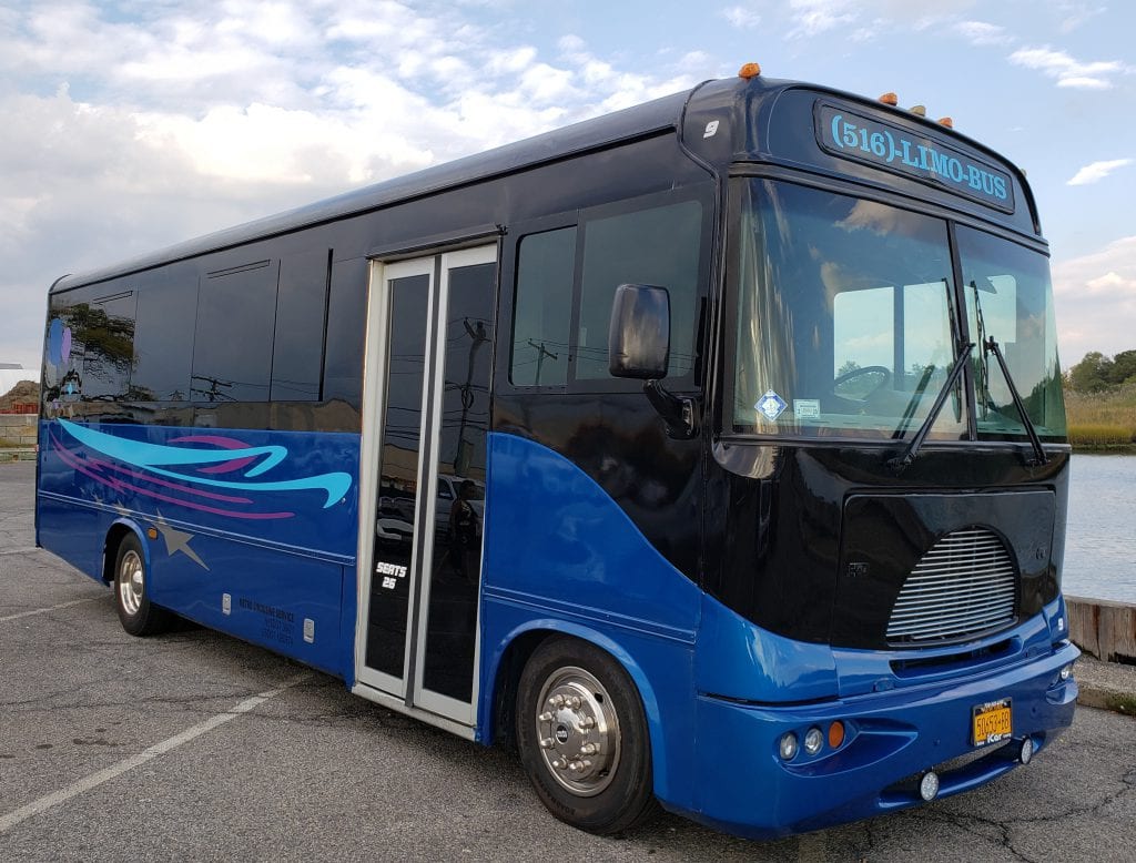 26 Passenger Freightliner Party Bus with Pole, LED Lighting & Bluetooth Radio & Television
