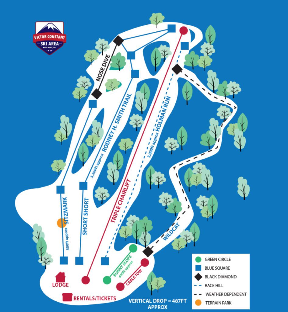 Victor Constant West Point Ski Area Map