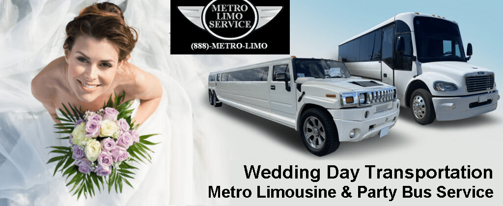 Wedding Day Limo Transportation Long Island NY & NYC provided by Metro Limousine & Party Bus Service